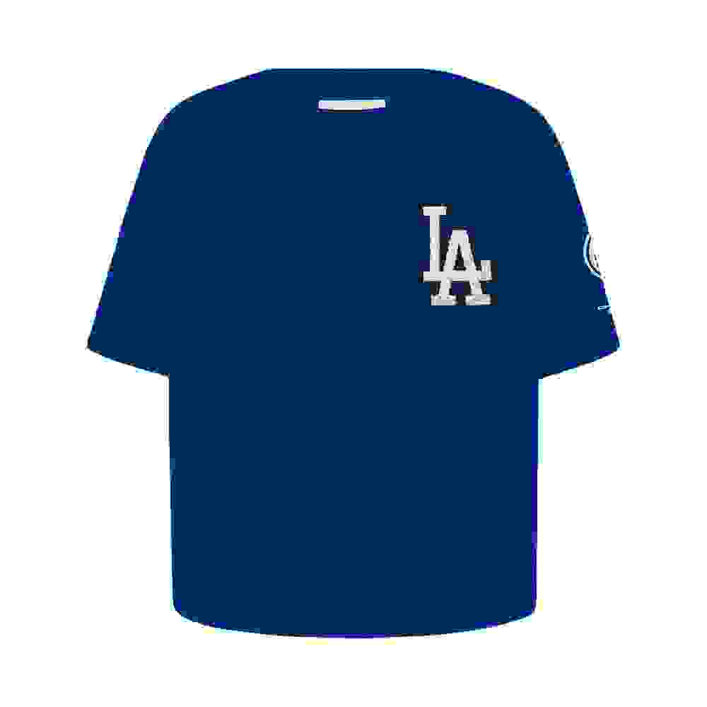 Pro Standard MLB Los Angeles Dodgers Classic Big Girls' Blue Short Sleeve Boxy Top